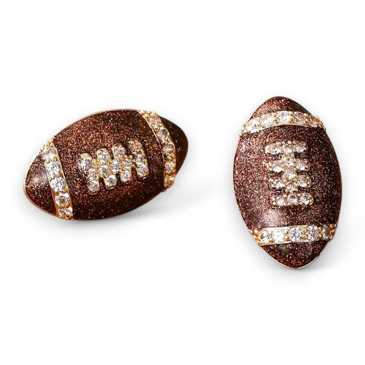 Glitter Football Stud Earrings image 1