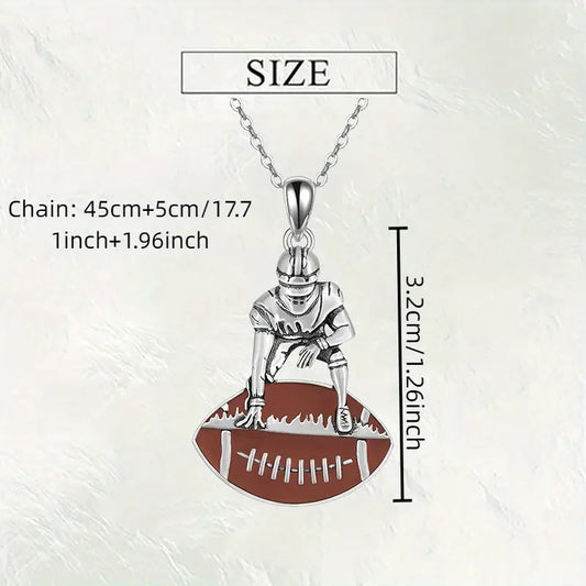 Football Pendant Necklace image 1