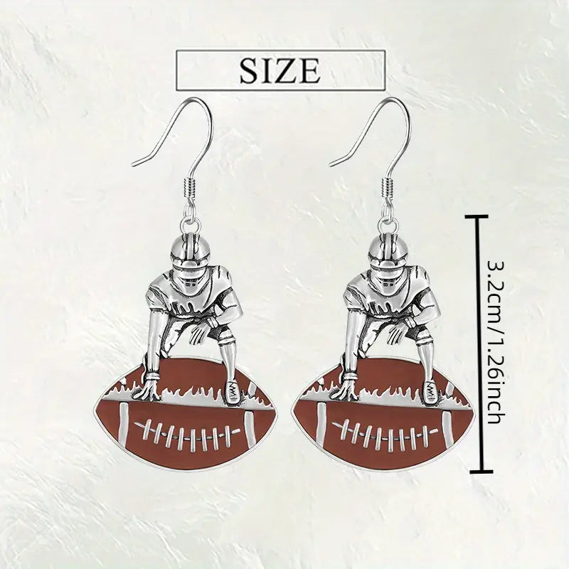 Football Player Dangle Earrings image 1