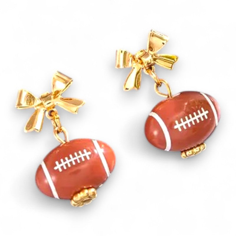 Vintage Gothic Football Pendant Earrings image 3