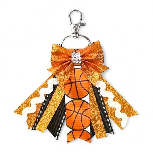 Basketball Glitter Bow Keychain image 0
