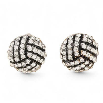 Rhinestone Volleyball Stud Earrings image 1