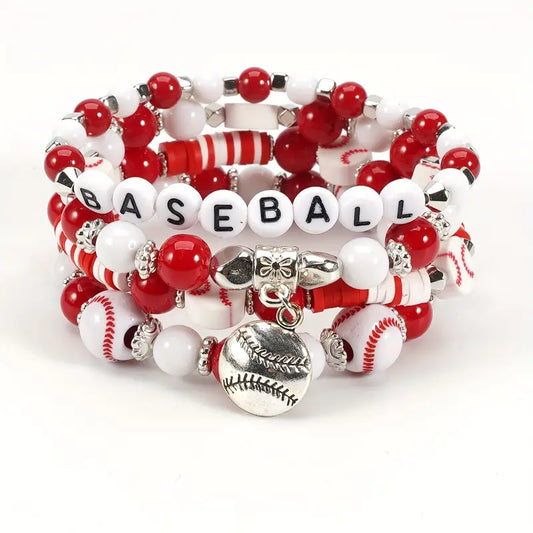 Baseball Stacker Charm Bracelet Set image 0