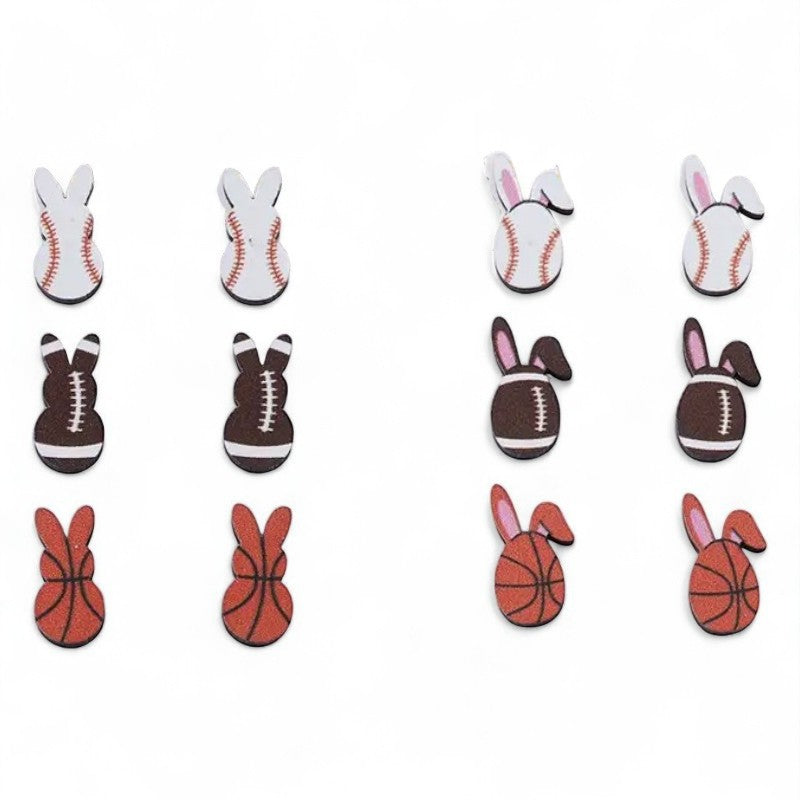 Easter Sports Stud Earrings image 0