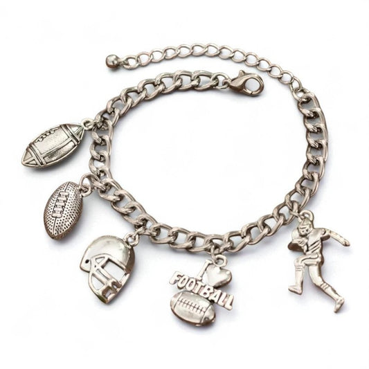 Vintage Football Charm Bracelet image 0