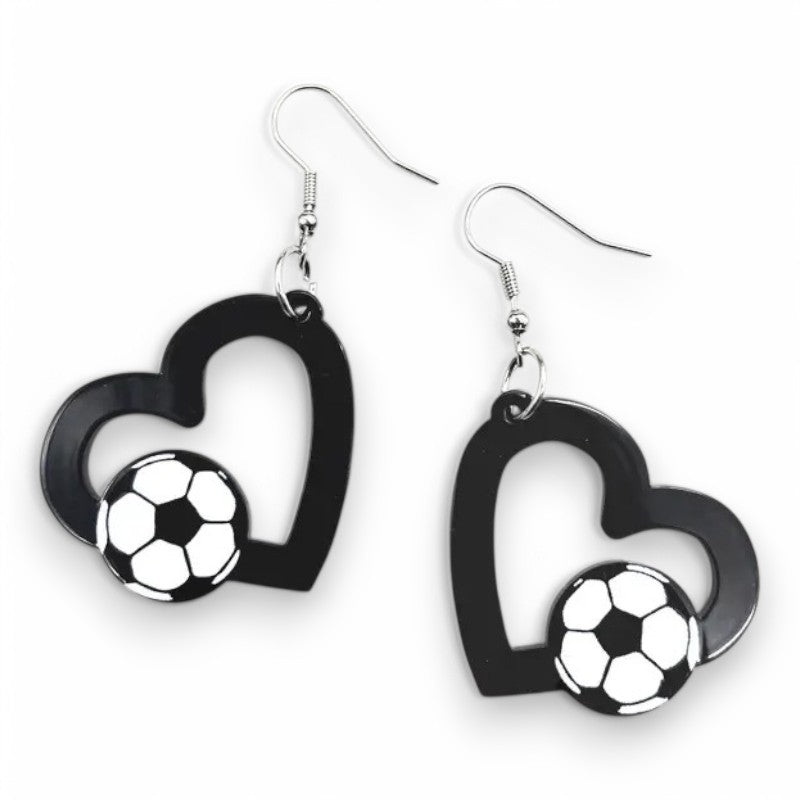 Soccer Heart Earrings image 0