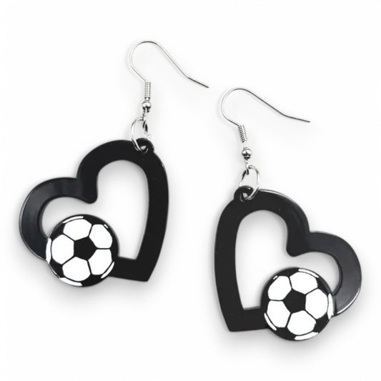 Soccer Heart Earrings image 0