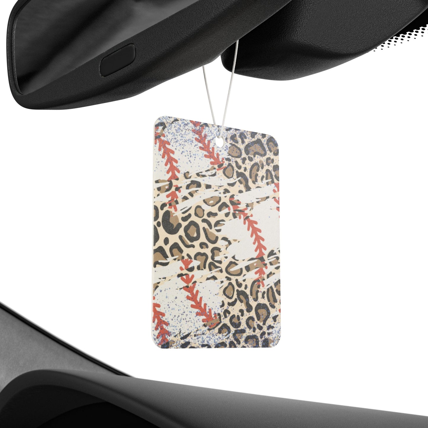 Leopard Baseball Pattern Car Air Freshener — Scented Hanging Décor