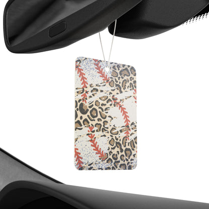 Leopard Baseball Pattern Car Air Freshener — Scented Hanging Décor
