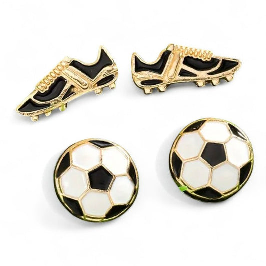Rhinestone Soccer Stud Earrings image 0