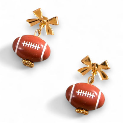 Vintage Gothic Football Pendant Earrings image 2