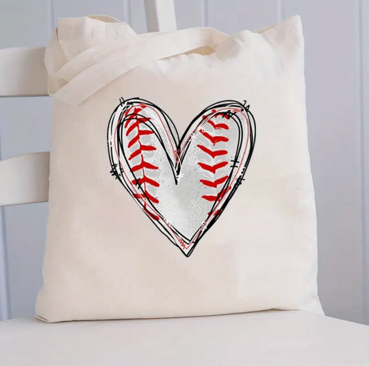 Baseball Love Canvas Tote image 0