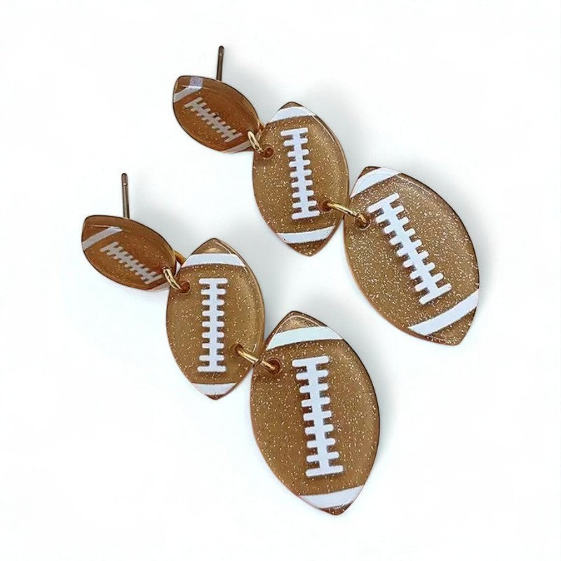 Glitter Football Dangle Earrings image 0
