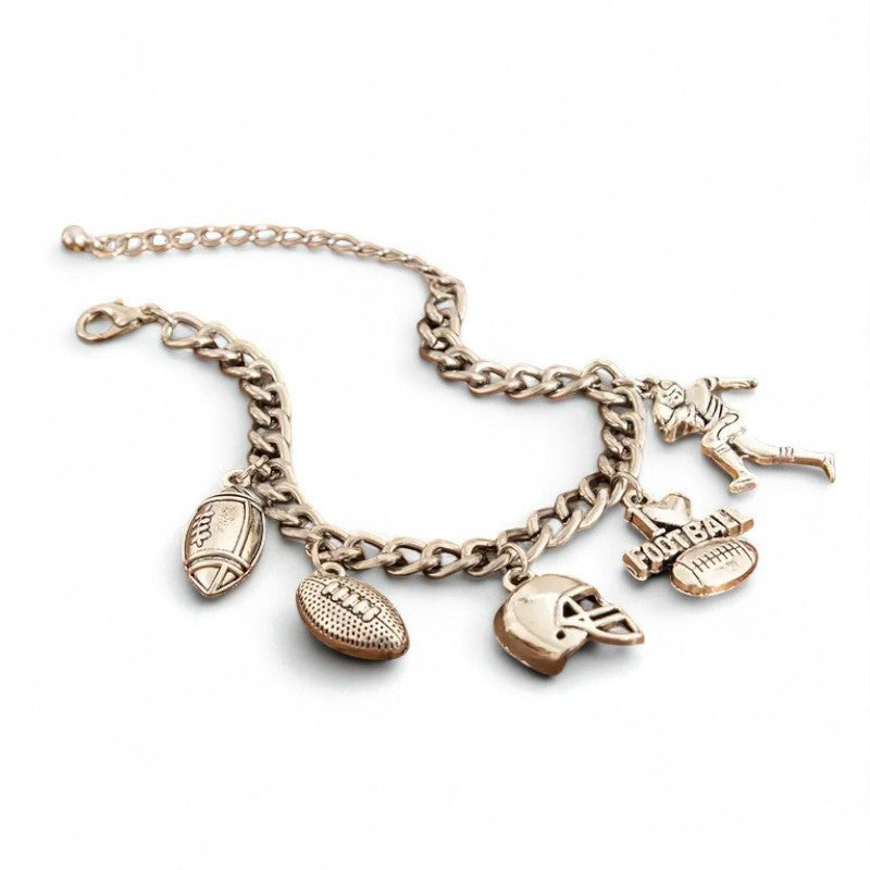 Vintage Football Charm Bracelet image 2