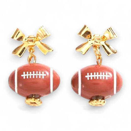 Vintage Gothic Football Pendant Earrings image 1