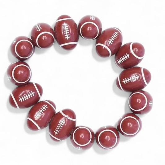 Stretchy Football Bead Bracelet image 0