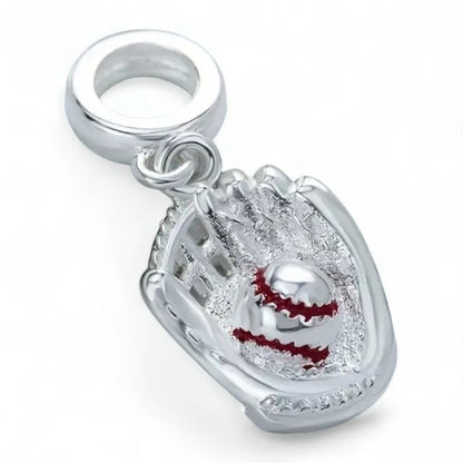 Baseball In Glove Bracelet Charm image 2