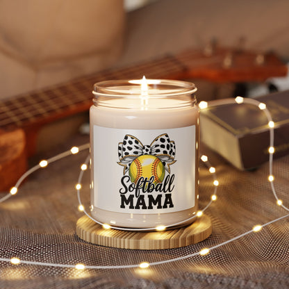Softball Mama Scented Soy Candle – 9oz Gift for Softball Moms