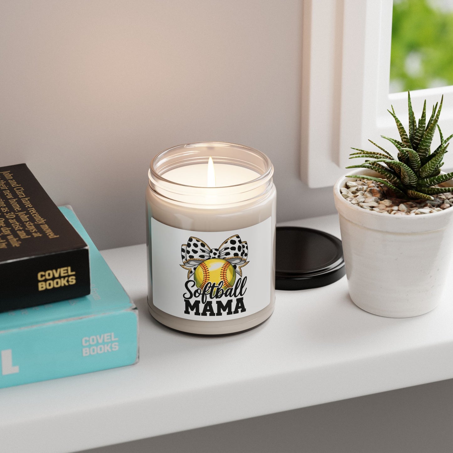 Softball Mama Scented Soy Candle – 9oz Gift for Softball Moms