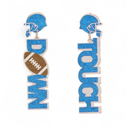 Football Touchdown Drop & Dangle Earrings image 3