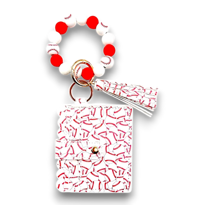 Baseball Wallet Keychain image 1