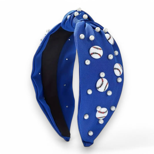 Pearl Baseball Knot Headband image 1