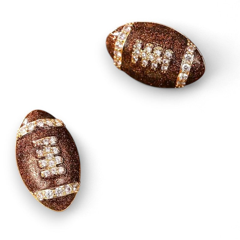 Glitter Football Stud Earrings image 3