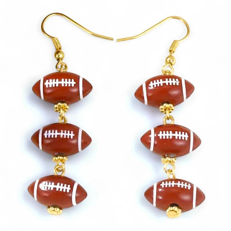 Football Dangle Earrings image 0