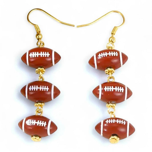 Football Dangle Earrings image 0