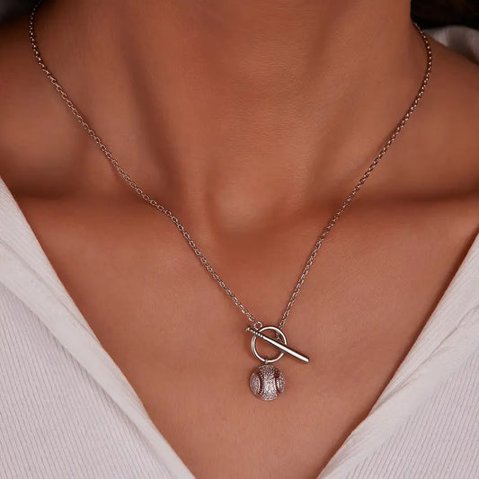 Baseball Pendant Necklace image 0