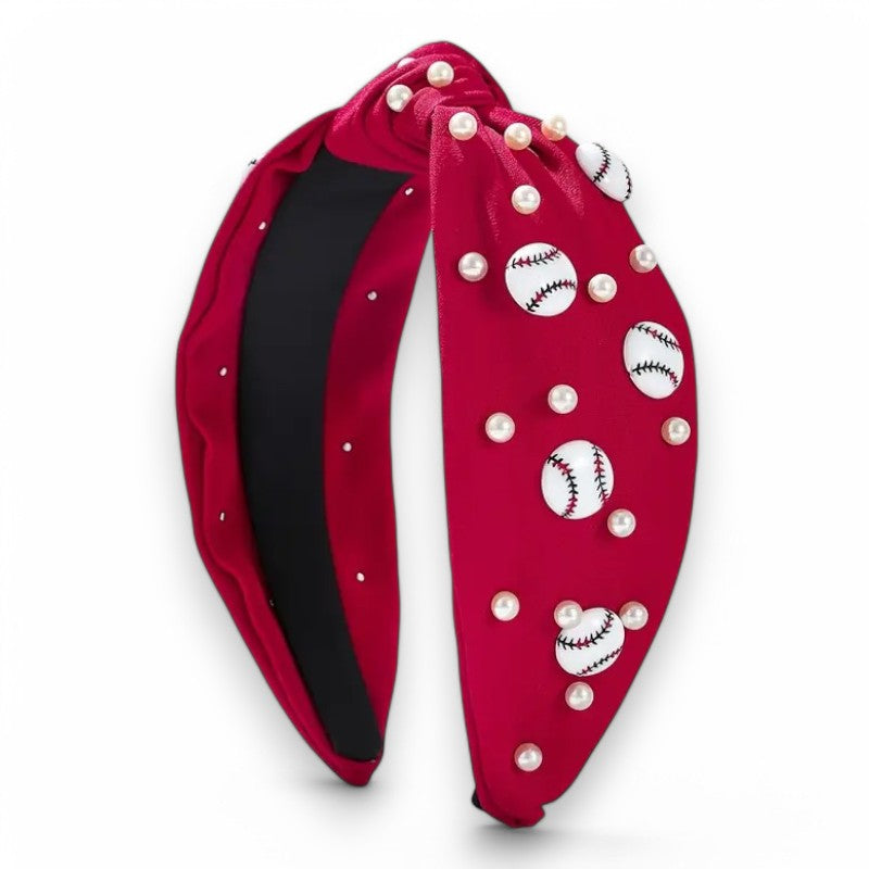 Pearl Baseball Knot Headband image 3