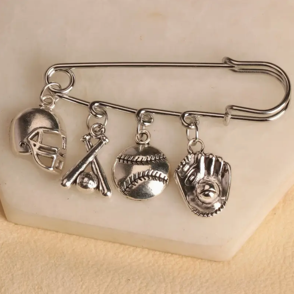 Vintage Baseball Brooch image 0