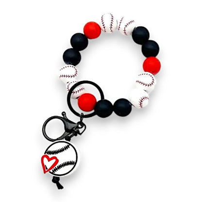 Baseball Love Wristlet Keychain image 1